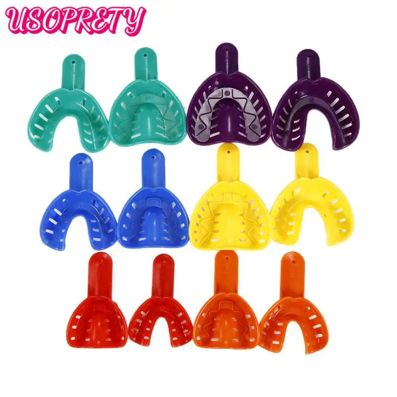 

12Pcs Plastic Autoclavable Impression Trays Central Supply Materials Teeth Holder Oral Accessories Dropshipping