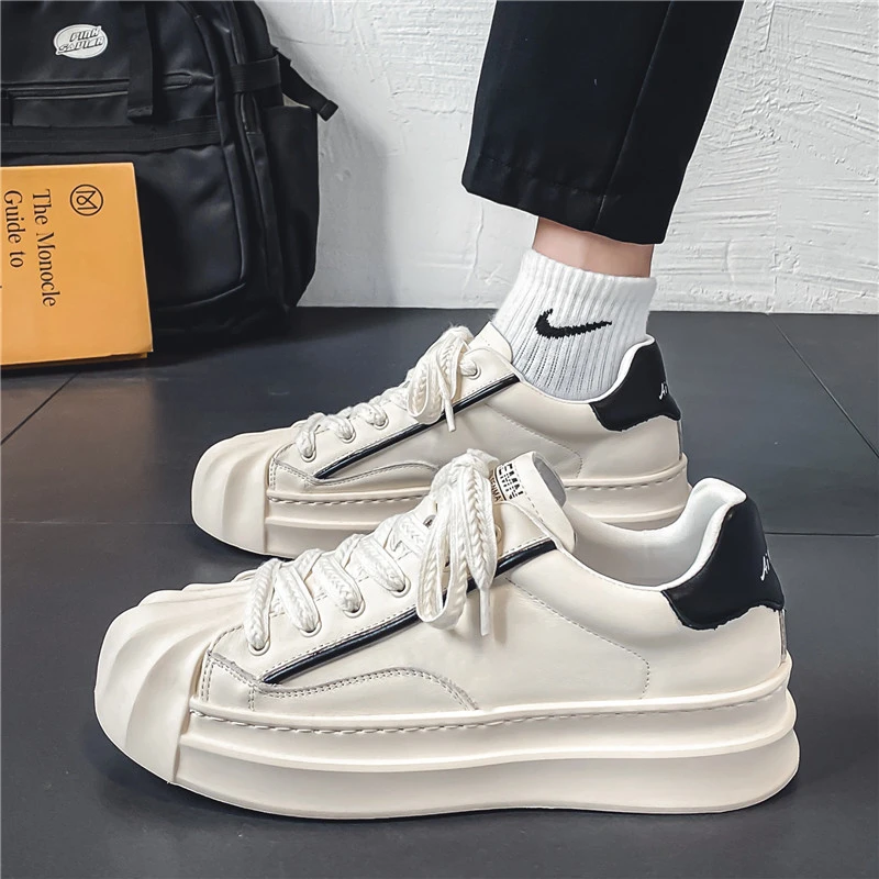 Spring Round Toe Thick Bottom Lace-up Men's Casual Shoes Fashion Non-slip Comfortable All-match Trend Solid Shoes for Men 2023
Spring Round Toe Thick Bottom Lace-up Men's Casual Shoes Fashion Non-slip Comfortable All-match Trend Solid Shoes for Men 2023