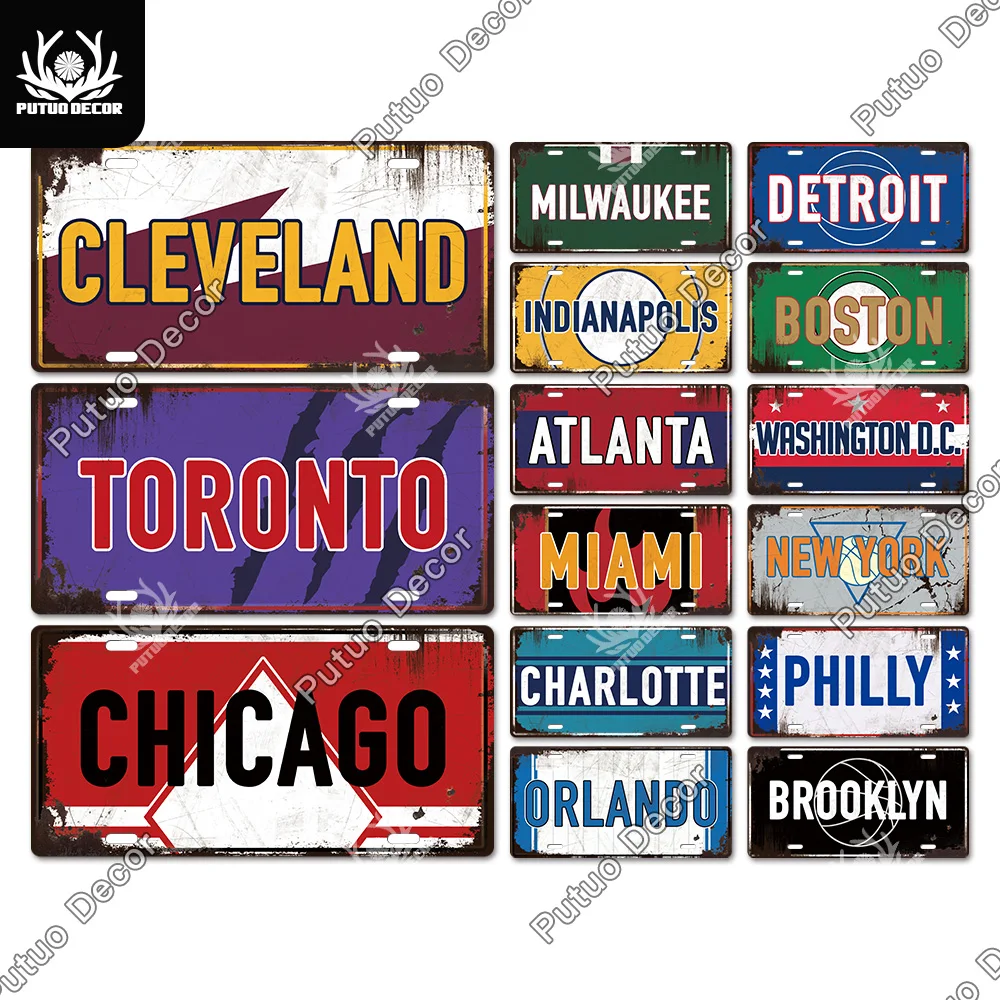 Putuo Decor American City Tin Sign Licenses Plate Vintage Plaque Metal for Bar Pub Man Cave Home Wall Art Decoration
Putuo Decor American City Tin Sign Licenses Plate Vintage Plaque Metal for Bar Pub Man Cave Home Wall Art Decoration