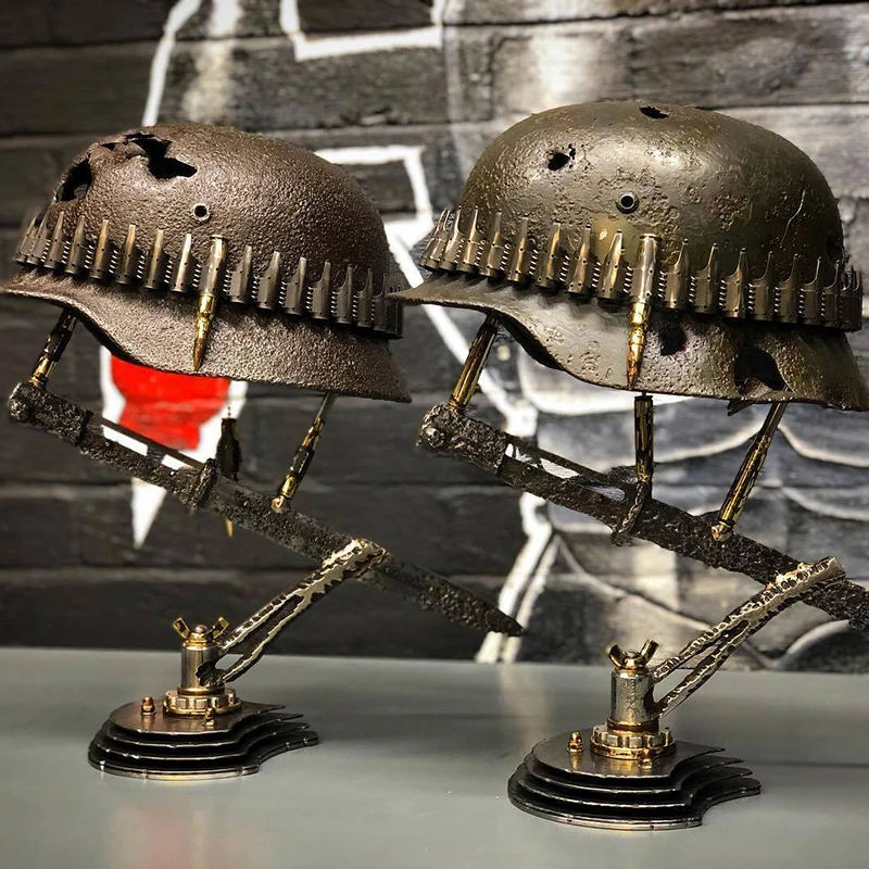 Home Decor Retro War Relic Lamp Resin Soldier Hat Desktop Ornaments Lamp Memorial Collection Home Halloween Room Decoration
Home Decor Retro War Relic Lamp Resin Soldier Hat Desktop Ornaments Lamp Memorial Collection Home Halloween Room Decoration
