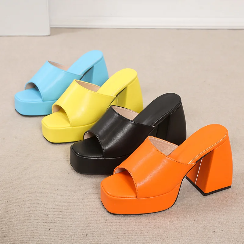 New Ladies Sexy Open Toe Platform Slippers Fashion Elegant Thick High Heels Summer Women's Sandals Party Sexy Mules Shoes Woman
New Ladies Sexy Open Toe Platform Slippers Fashion Elegant Thick High Heels Summer Women's Sandals Party Sexy Mules Shoes Woman