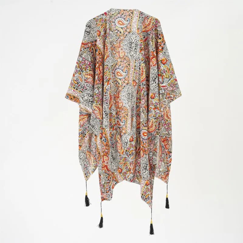 Summer Printed Beach Chiffon Dress Women's New Fashion Loose Sun Protection Clothing Anti-ultraviolet Seaside Vacation One Size
Summer Printed Beach Chiffon Dress Women's New Fashion Loose Sun Protection Clothing Anti-ultraviolet Seaside Vacation One Size