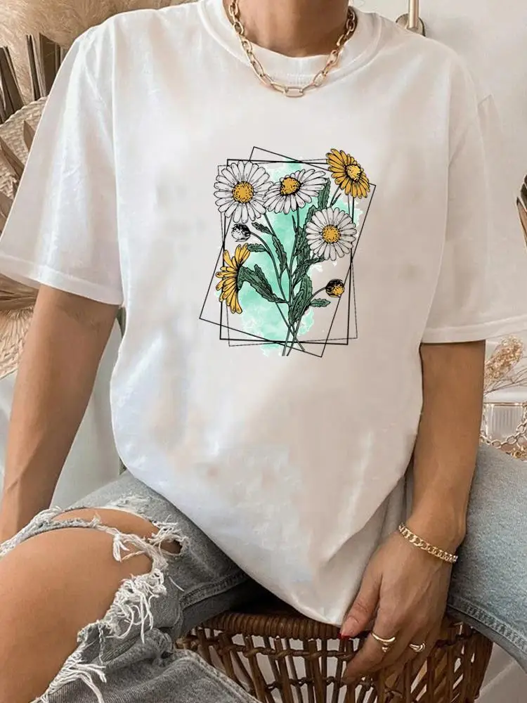 Print T Shirt Clothing Summer Top Basic Women Clothes Flower Watercolor Sweet Trend Fashion Short Sleeve Tee Graphic T-shirts
Print T Shirt Clothing Summer Top Basic Women Clothes Flower Watercolor Sweet Trend Fashion Short Sleeve Tee Graphic T-shirts