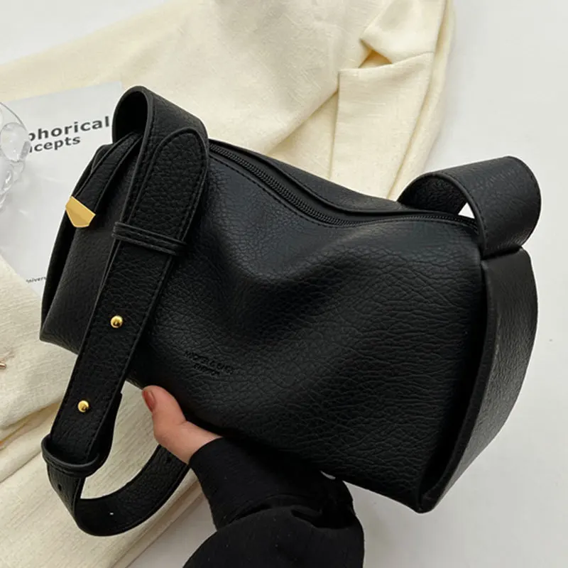 

Модная женская сумка через плечо, брендовые дизайнерские дамские сумочки, однотонный клатч из искусственной кожи на ремне