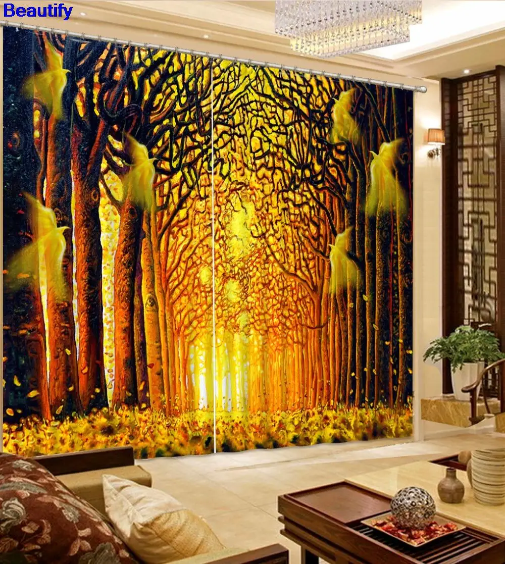 Beautify Modern Window Curtain For Living room Blackout Bedroom Curtains forest park Gold Curtain Fabric Polyester Hotel Drapes
Beautify Modern Window Curtain For Living room Blackout Bedroom Curtains forest park Gold Curtain Fabric Polyester Hotel Drapes