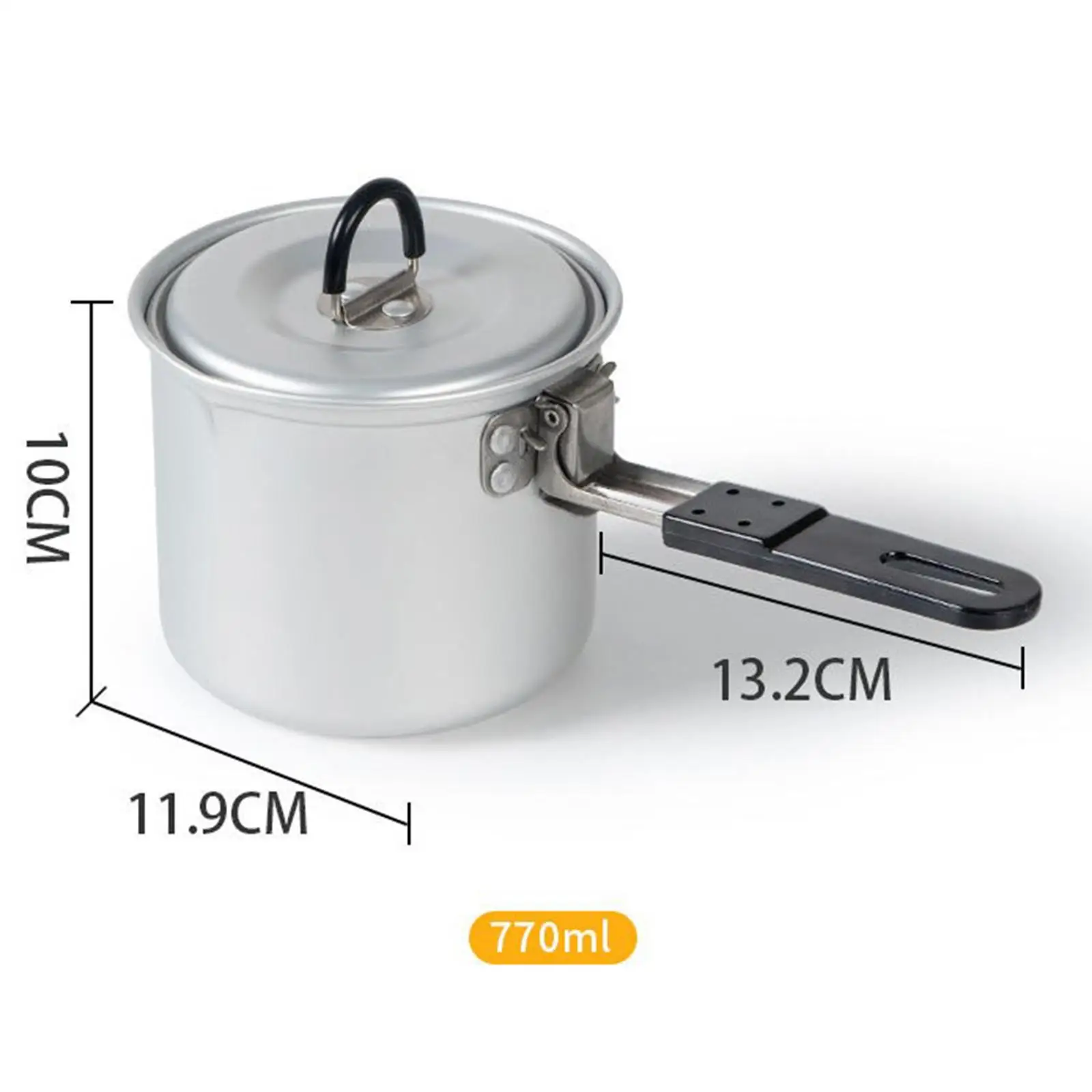 Camping Pot Single Pot 770ml Large Capacity with Folding Handle Campfire Kettle for Travel Backpacking Hiking Fishing Trekking
Camping Pot Single Pot 770ml Large Capacity with Folding Handle Campfire Kettle for Travel Backpacking Hiking Fishing Trekking