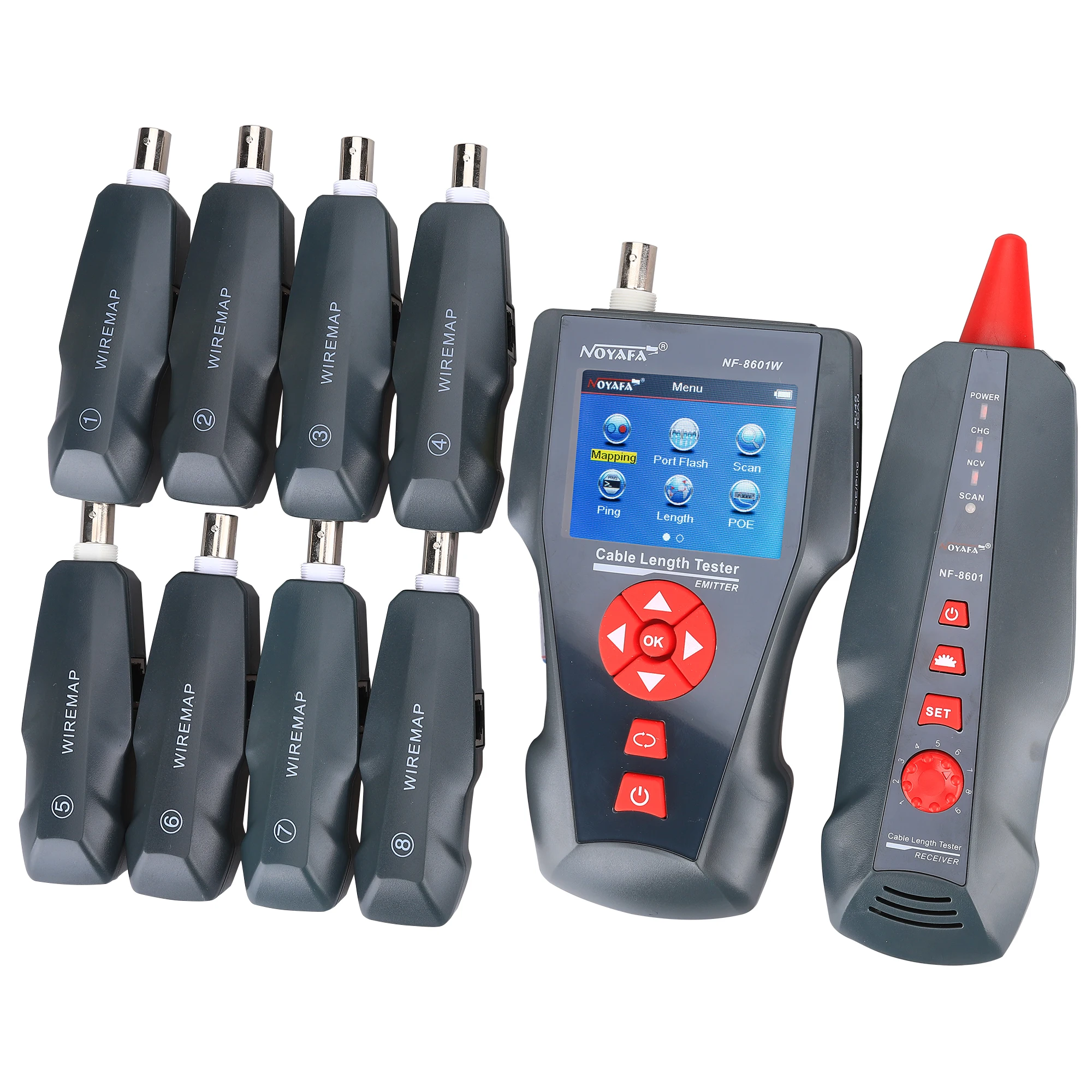 NF-8601W Multifunction Network Cable Tester RJ45 RJ11 BNC POE PING Crosstalk Test Network Wire Cable Tracker
NF-8601W Multifunction Network Cable Tester RJ45 RJ11 BNC POE PING Crosstalk Test Network Wire Cable Tracker
