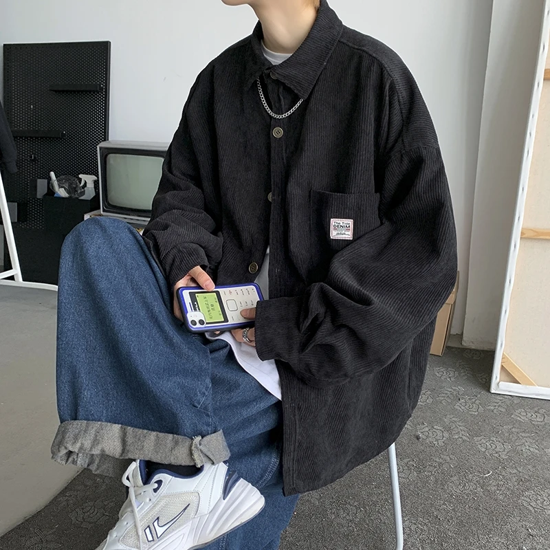 Hybskr Corduroy Long Sleeve Shirt Man Solid Color Loose Harajuku Autumn Jacket Coat Couple Blouses Korean Style Lapels Shirts
Hybskr Corduroy Long Sleeve Shirt Man Solid Color Loose Harajuku Autumn Jacket Coat Couple Blouses Korean Style Lapels Shirts