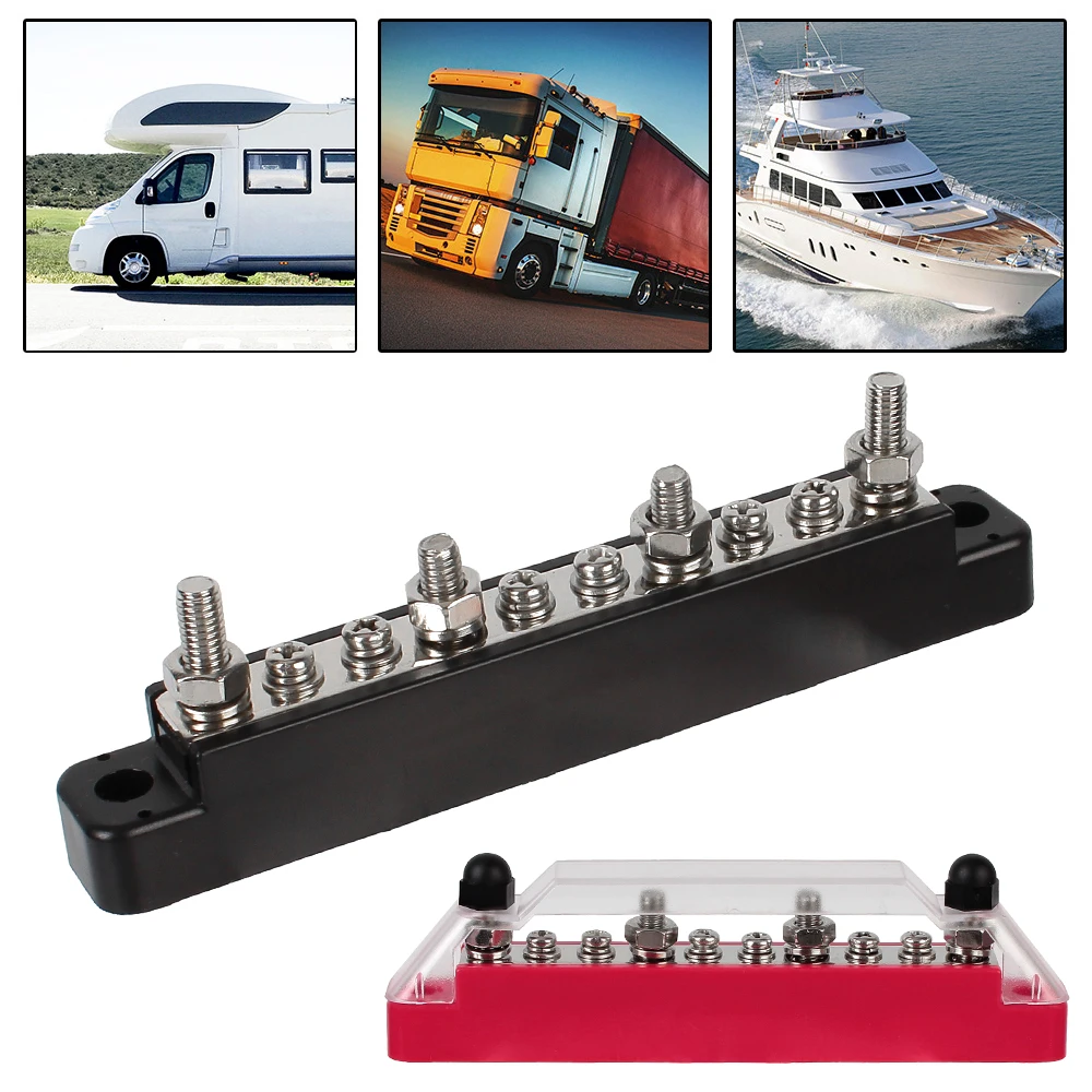 For Boat 4 X M6 Positive Negative Bus Bar Car Terminal Block Studs Battery Power Distribution Block 6 X M4 Terminal Bus Screws
For Boat 4 X M6 Positive Negative Bus Bar Car Terminal Block Studs Battery Power Distribution Block 6 X M4 Terminal Bus Screws