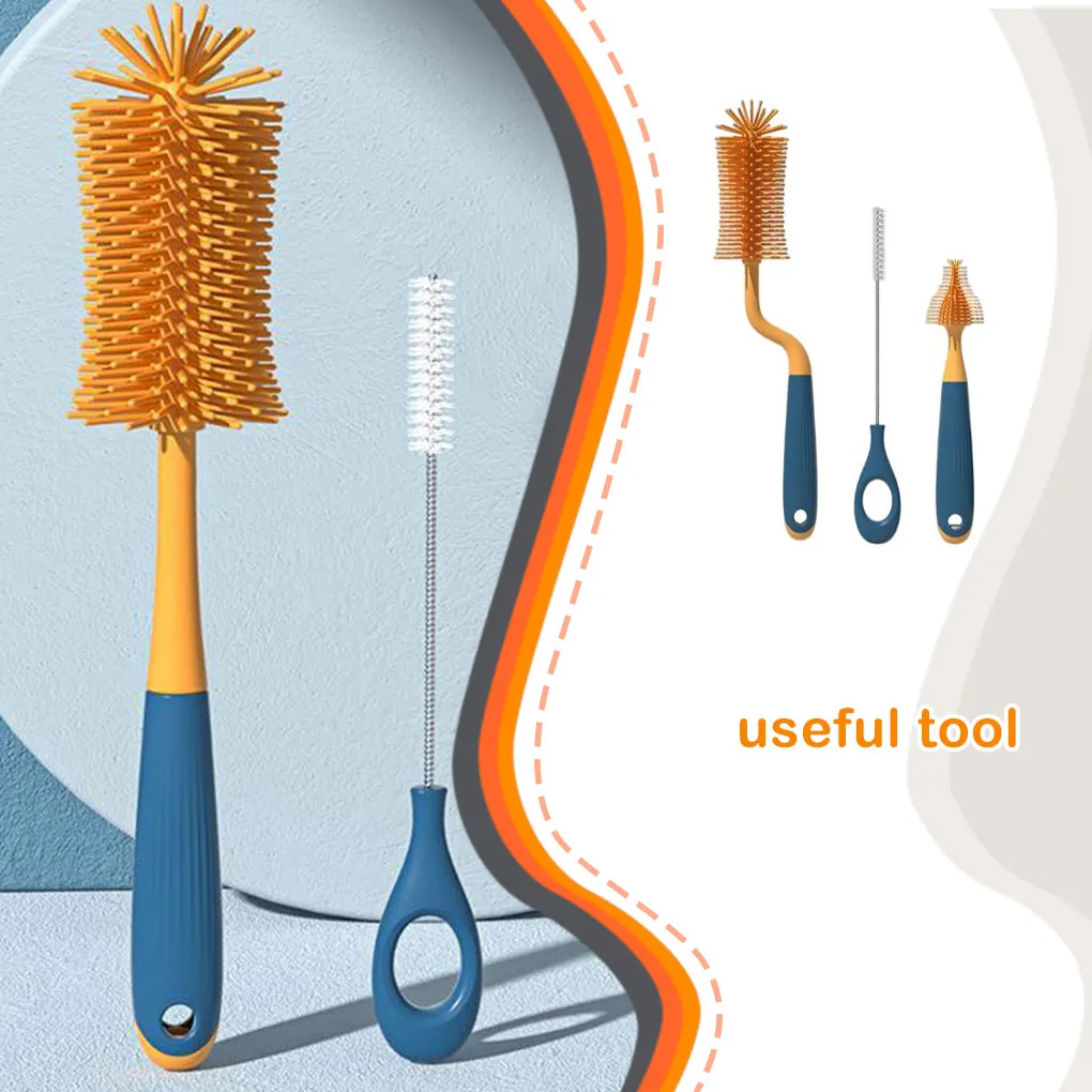 Baby Bottle Silicone Brushes with Stand Lightweight Cleaning Brush Multifunctional Supple Head Effortless Washing Kit
Baby Bottle Silicone Brushes with Stand Lightweight Cleaning Brush Multifunctional Supple Head Effortless Washing Kit