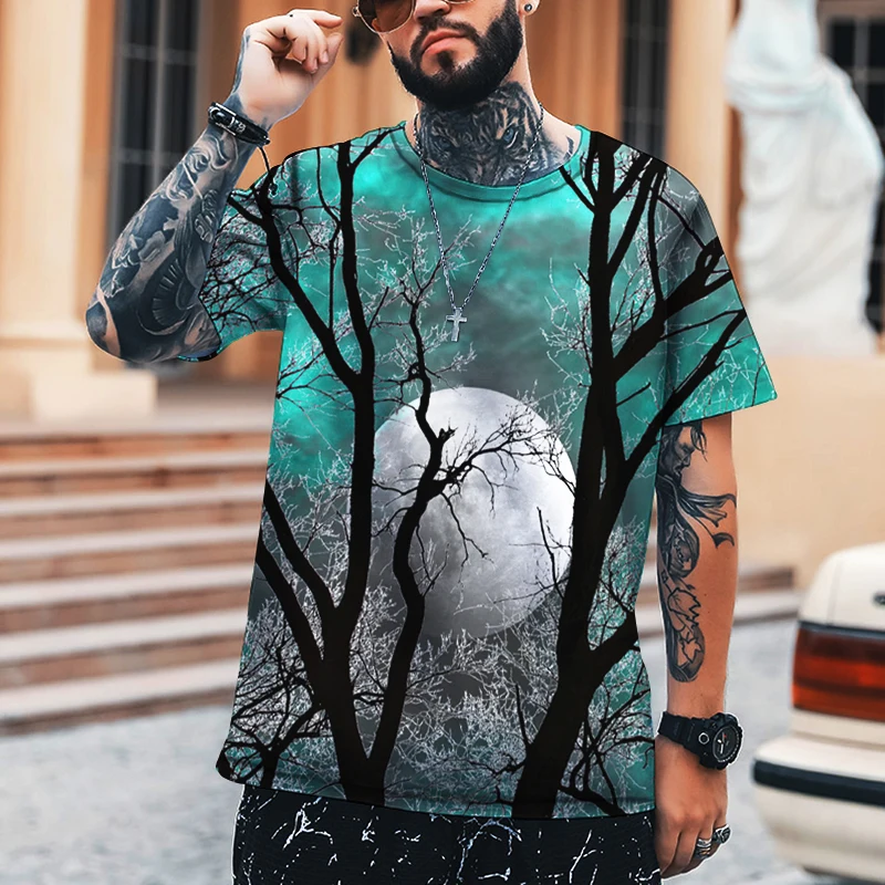 2022 Brand Men's T-shirt, Night Moonlight, 3D Printing, Street Harajuku Clothing, Trendy Fashion O-neck Top 5XL
2022 Brand Men's T-shirt, Night Moonlight, 3D Printing, Street Harajuku Clothing, Trendy Fashion O-neck Top 5XL