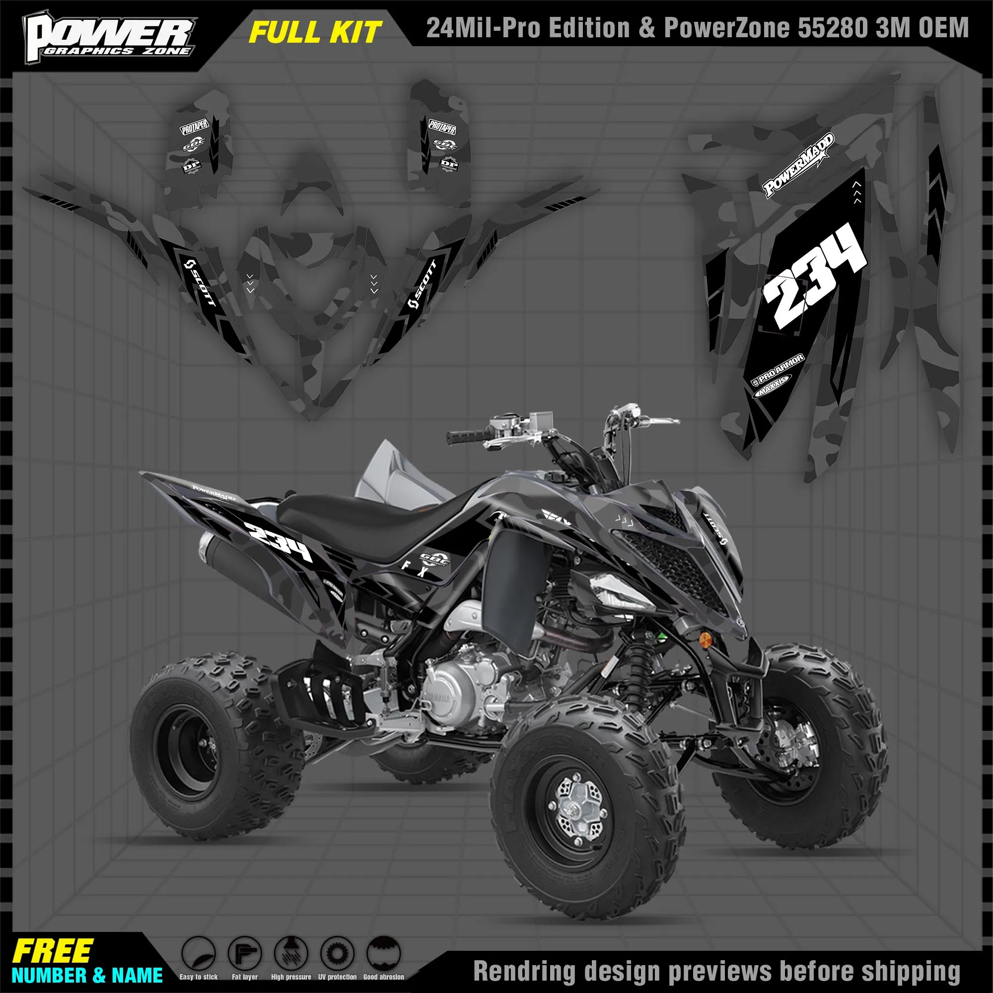 PowerZone for Custom Team Graphics Backgrounds Decals Stickers Kit For YAMAHA 13-21 RAPTOR 700 Decals Stickers 005
PowerZone for Custom Team Graphics Backgrounds Decals Stickers Kit For YAMAHA 13-21 RAPTOR 700 Decals Stickers 005