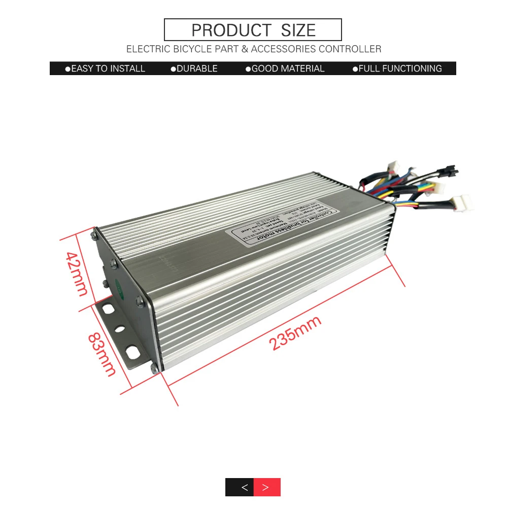 48VKT-50A MTB E-bike Sinewave Controller With Lightline SM Plug For 11500W 2000W 3000W Brushless Motor For KT Series Display
48VKT-50A MTB E-bike Sinewave Controller With Lightline SM Plug For 11500W 2000W 3000W Brushless Motor For KT Series Display