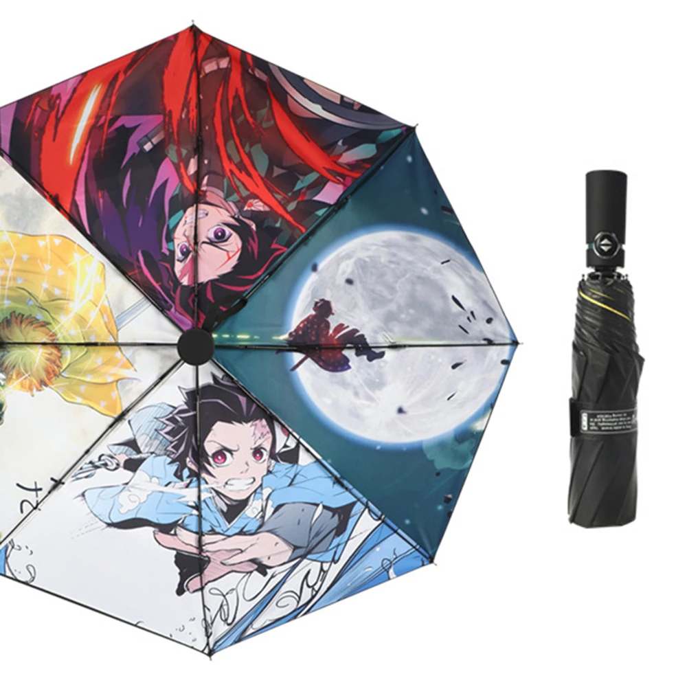 Anime Umbrella Demon Slayer Kimetsu No Yaiba Umbrella Ninja Samurai Three-folding Sunny Rain Dual Use Umbrella UV Parasol Gifts
Anime Umbrella Demon Slayer Kimetsu No Yaiba Umbrella Ninja Samurai Three-folding Sunny Rain Dual Use Umbrella UV Parasol Gifts
