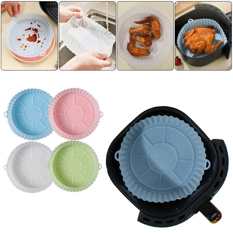 Air Fryer Silicone Pan Reusable Silicone Pot Baking Tray Fried Chicken Pizza Airfryer Baking Paper Easy to Clean Air Fryer Paper
Air Fryer Silicone Pan Reusable Silicone Pot Baking Tray Fried Chicken Pizza Airfryer Baking Paper Easy to Clean Air Fryer Paper