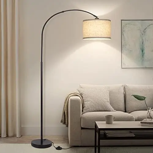 Floor Lamps for Living Room, Modern Standing Lamp with Adjustable Hanging Drum Shade, Tall Pole Lamp with Foot Switch, Over Couc
Floor Lamps for Living Room, Modern Standing Lamp with Adjustable Hanging Drum Shade, Tall Pole Lamp with Foot Switch, Over Couc