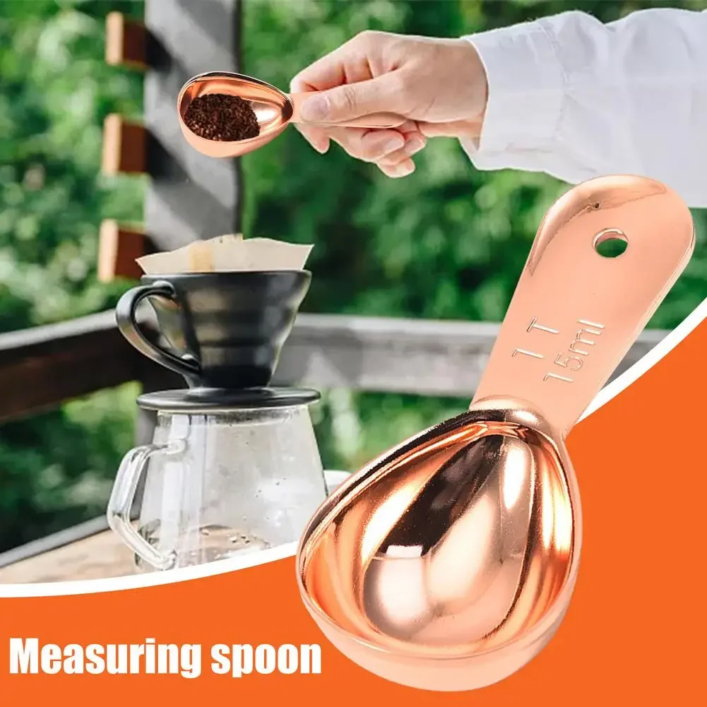 

15ml/30ml Stainless Steel Coffee Spoons with Short Handles Tablespoon Measure Spoon Set For Coffee Loose Tea Sugar Flour