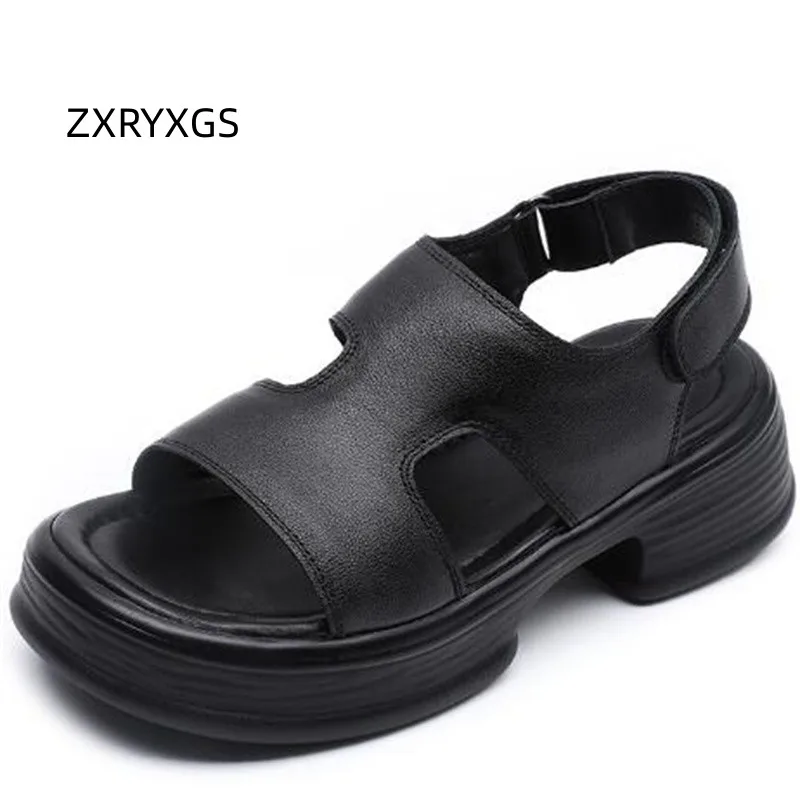 ZXRYXGS Superior Genuine Leather Thick Soled Sandals Women's Shoes 2023 Summer Wear Roman Sandals Elevated Open Toe Large Size
ZXRYXGS Superior Genuine Leather Thick Soled Sandals Women's Shoes 2023 Summer Wear Roman Sandals Elevated Open Toe Large Size