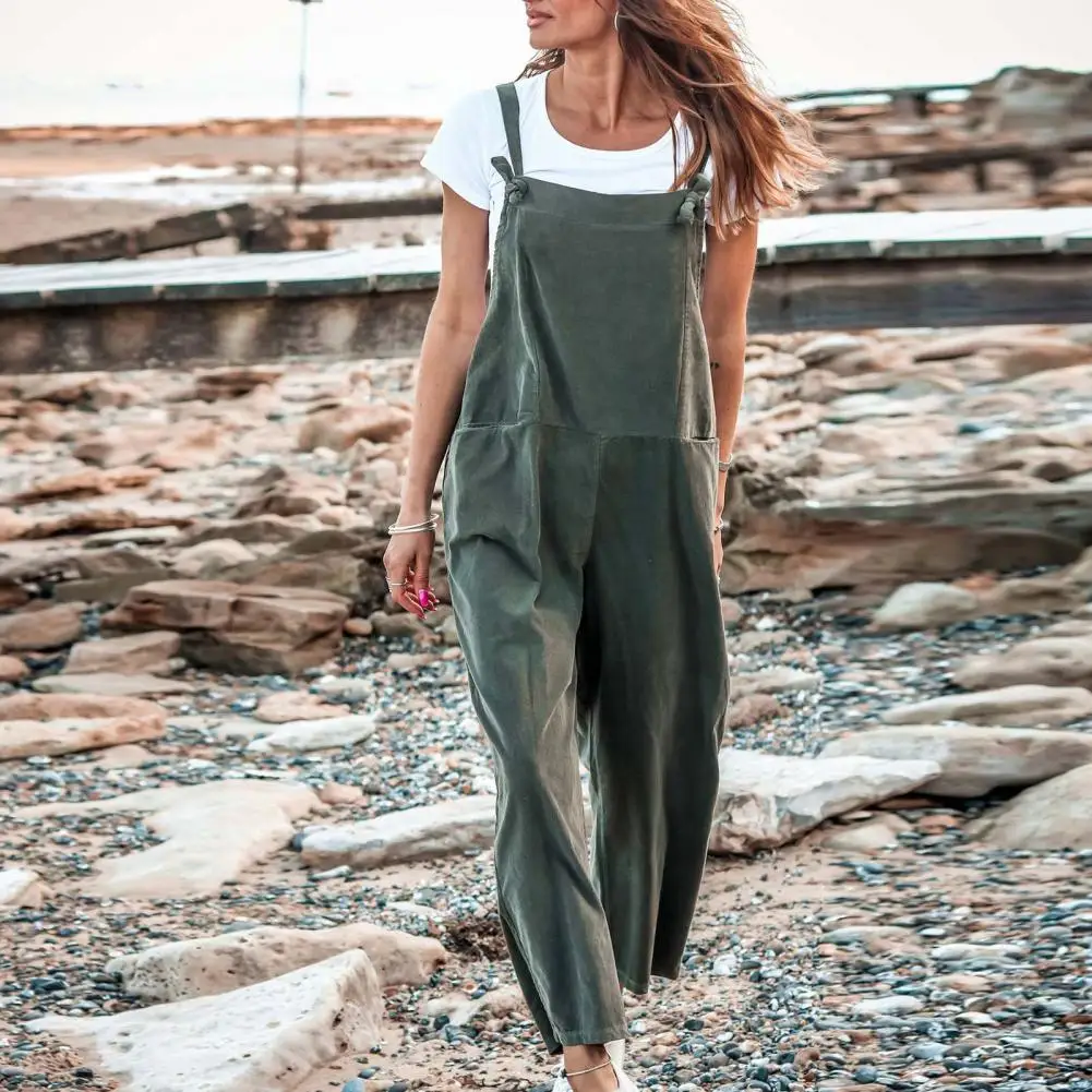Stylish Women Summer Jumpsuit Thin Sleeveless Streetwear Backless Lady Overall Lady Summer Jumpsuit Match Shoes
Stylish Women Summer Jumpsuit Thin Sleeveless Streetwear Backless Lady Overall Lady Summer Jumpsuit Match Shoes