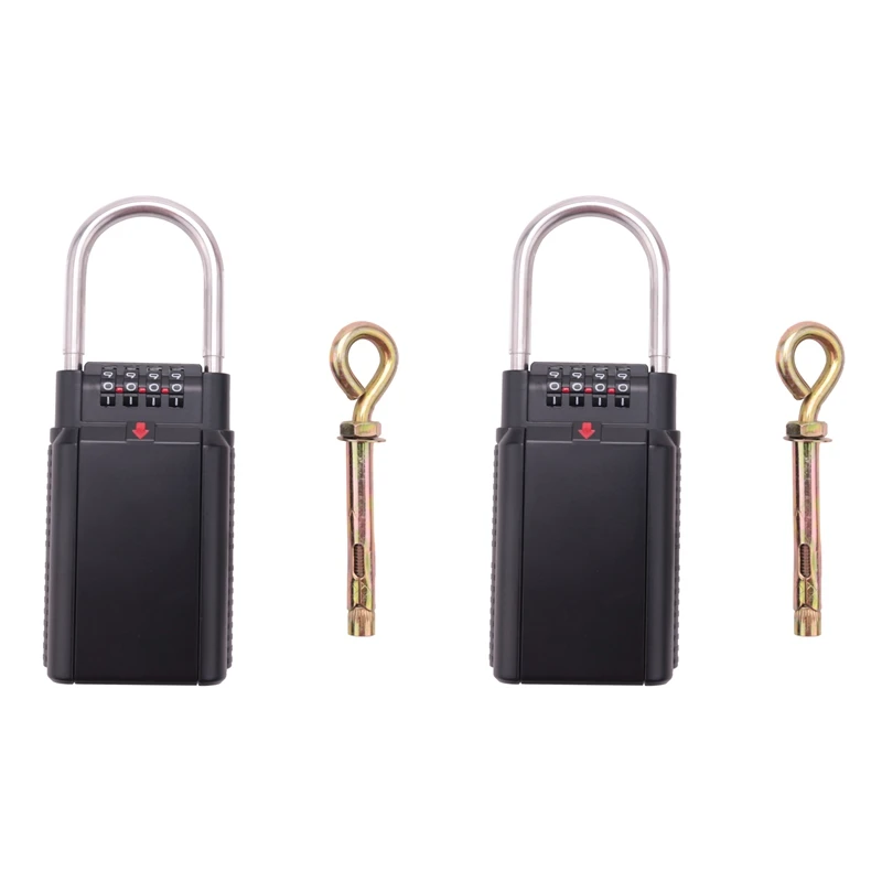 2X Combination Lock Box Key Storage Lock Box 4-Digit Combination Lock Waterproof Indoor/Outdoor 
2X Combination Lock Box Key Storage Lock Box 4-Digit Combination Lock Waterproof Indoor/Outdoor