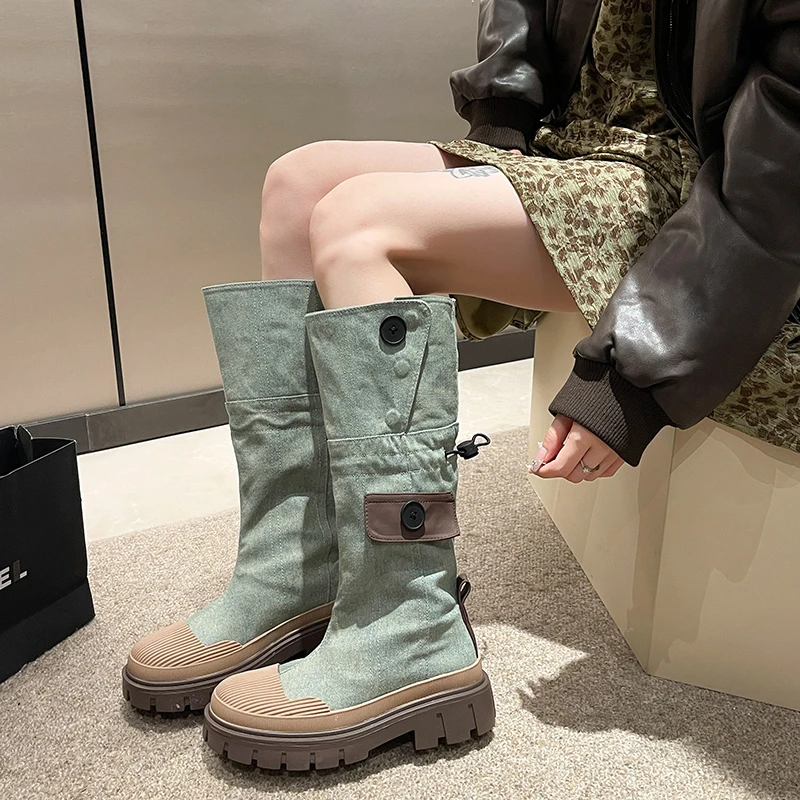 New Autumn Style Suede Medium Chunky Heel Knight Boots Round Toe Women's High Tube Thinner-looked High Heel Long Boots
New Autumn Style Suede Medium Chunky Heel Knight Boots Round Toe Women's High Tube Thinner-looked High Heel Long Boots