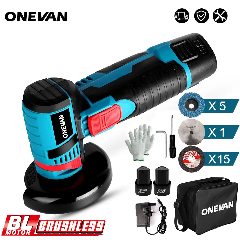 12V 19500RPM Brushless Mini Angle Grinder Cordless Polishing Grinding Machine Diamond Cutting Electric Power Tools with Bag
12V 19500RPM Brushless Mini Angle Grinder Cordless Polishing Grinding Machine Diamond Cutting Electric Power Tools with Bag