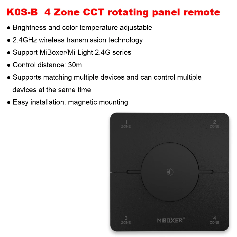 Miboxer K0S RGB-контроллер 4 зоны
Miboxer K0S RGB-контроллер 4 зоны