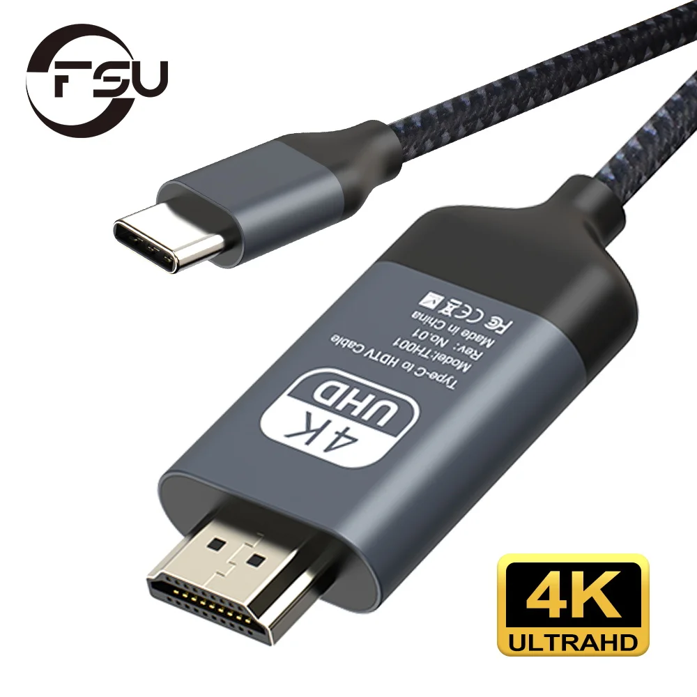 FSU USB C HDMI-compatible Cable 4K@60ZH Type C to HDMI-compatible Thunderbolt 3 Converter for MacBook Huawei USB type C Adapter
FSU USB C HDMI-compatible Cable 4K@60ZH Type C to HDMI-compatible Thunderbolt 3 Converter for MacBook Huawei USB type C Adapter