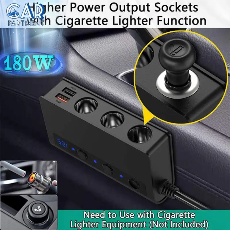 Qc3.0 Fast Charge Car Cigarette Lighter One For Three With Switch Car Charger Flash Charge 180w High Power 4 Usb Car Charger
Qc3.0 Fast Charge Car Cigarette Lighter One For Three With Switch Car Charger Flash Charge 180w High Power 4 Usb Car Charger