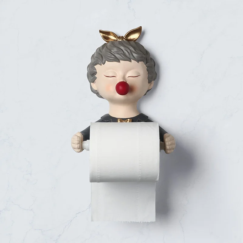 Cartoon Girl Tissue Holder Kitchen Wall-mounted Paper Holders Bathroom Decor Towel Rack Multifunctional Storage Shelf Handmade
Cartoon Girl Tissue Holder Kitchen Wall-mounted Paper Holders Bathroom Decor Towel Rack Multifunctional Storage Shelf Handmade