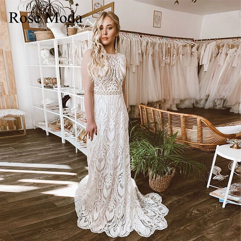 Rose Moda Ivory and Champagne Lace Boho Wedding Dresses with Cut Out Back Destination Bridal Gown Custom Make
Rose Moda Ivory and Champagne Lace Boho Wedding Dresses with Cut Out Back Destination Bridal Gown Custom Make