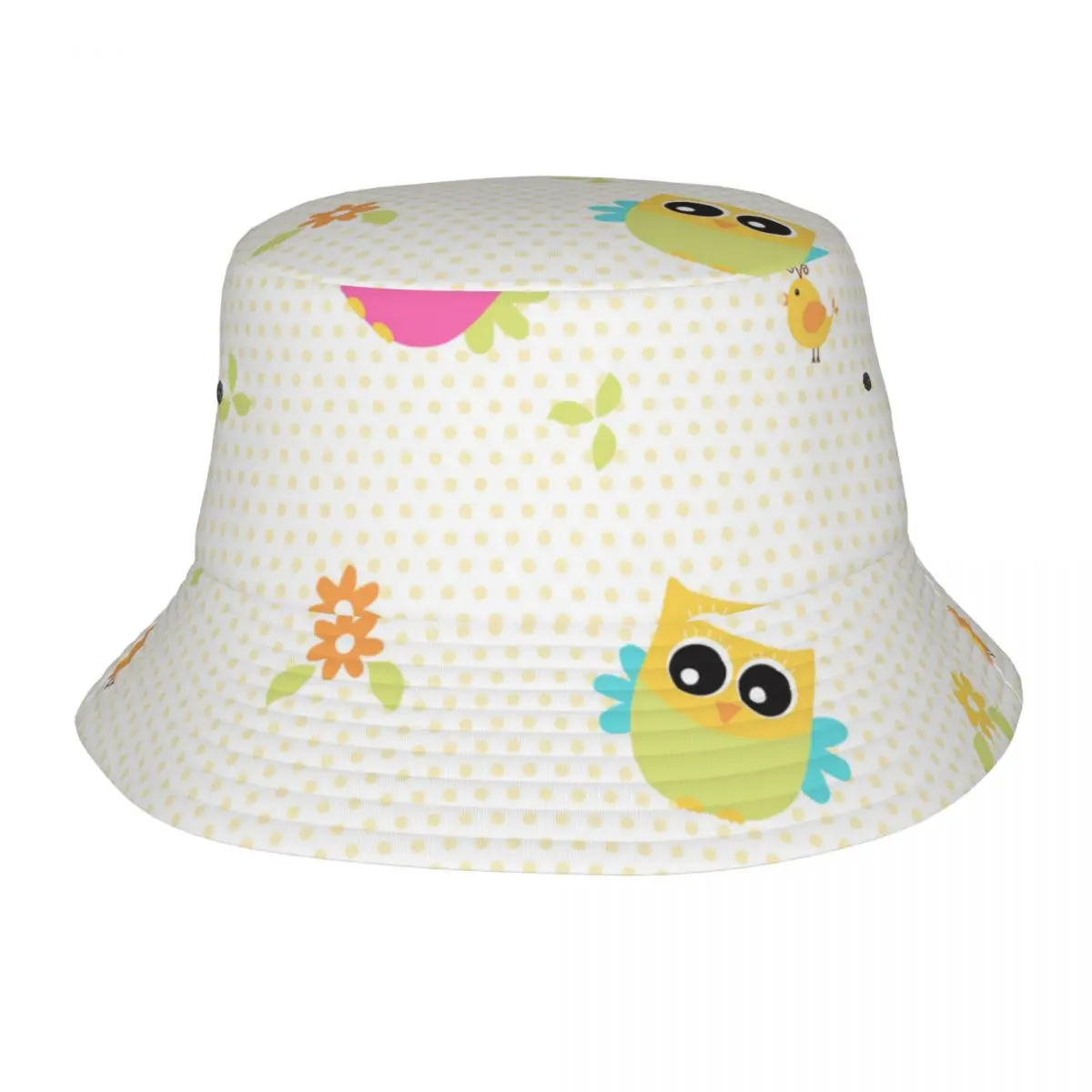 

Tiny Cartoon Owl Outdoor Fisherman Cap Beach Hats SunCaps Men Women Bucket Hat Panama Hats Bob Hats For Women