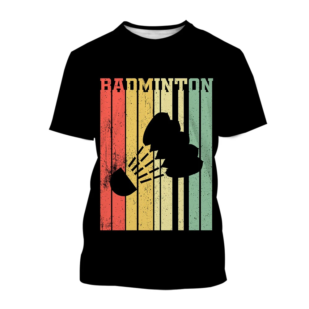 New Badminton 3D Printing Men's T-shirt Summer Outdoor Sports Street Short-sleeved Fashion O-neck Oversized Quick-drying Shirt
New Badminton 3D Printing Men's T-shirt Summer Outdoor Sports Street Short-sleeved Fashion O-neck Oversized Quick-drying Shirt