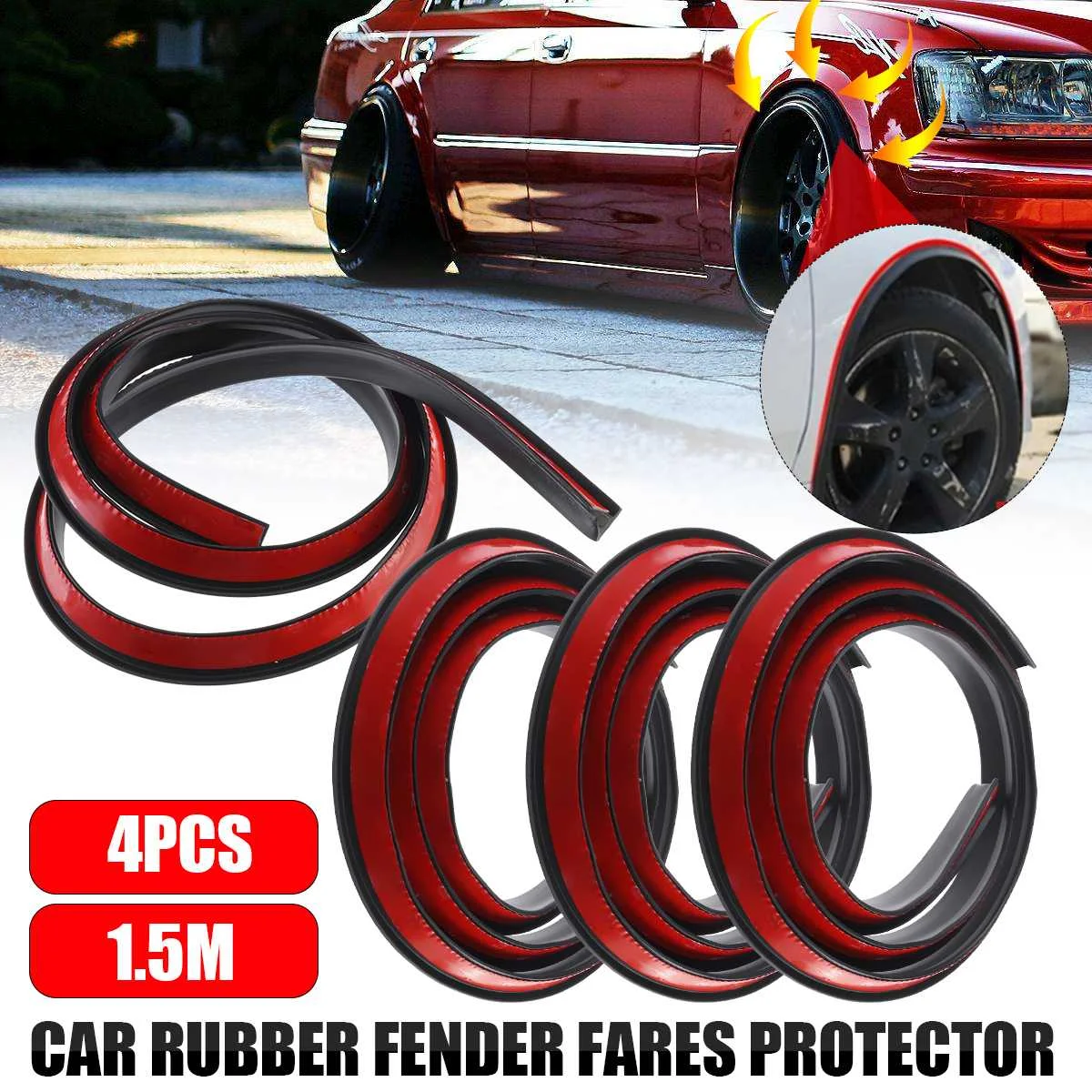 4/2Pcs 1.5M Universele Rubber Auto Wheel Arch Bescherming Lijstwerk Anti-Collision Wiel Wenkbrauw Spatbord bescherming Sticker
4/2Pcs 1.5M Universele Rubber Auto Wheel Arch Bescherming Lijstwerk Anti-Collision Wiel Wenkbrauw Spatbord bescherming Sticker