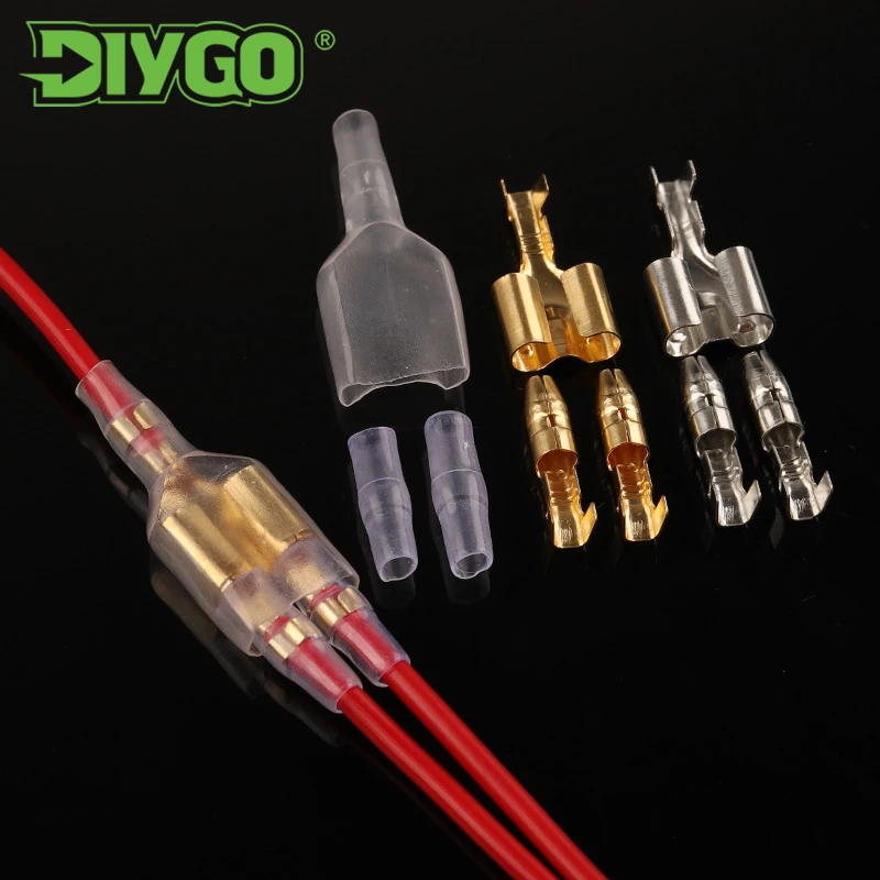 10/50 Sets One Female Two Male 4.0 Bullet Crimp Terminal Car Electrical Wire Connector Male Female Suit 1:2 Transparent Sheath
10/50 Sets One Female Two Male 4.0 Bullet Crimp Terminal Car Electrical Wire Connector Male Female Suit 1:2 Transparent Sheath