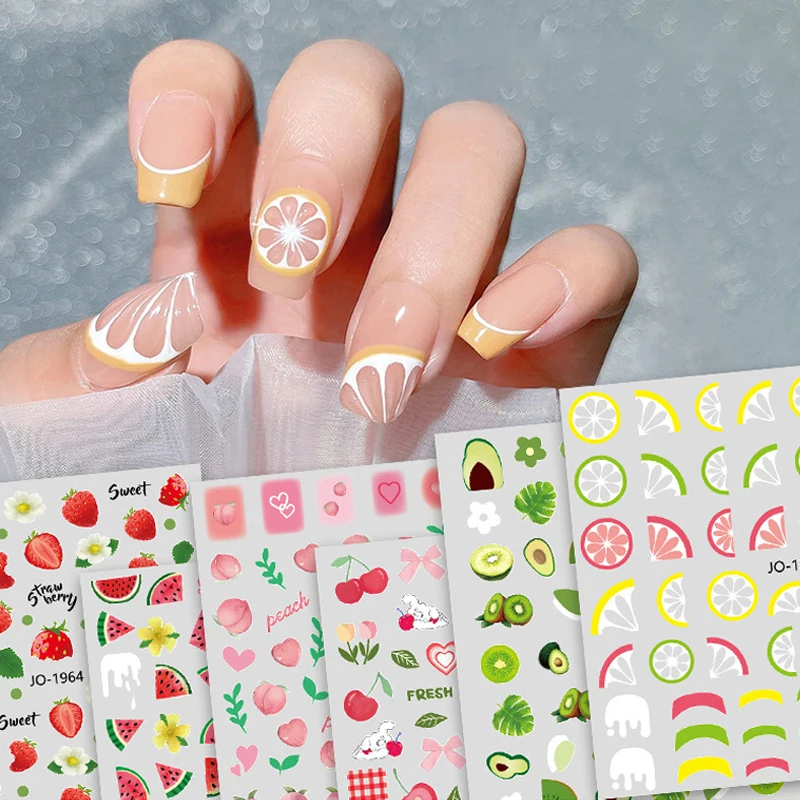 Summer New Nail Stickers 3D Adhesive Sliders Fruits Avocado Strawberry Lemon Cherry Nail Art Sticker Decals Designs Manicures
Summer New Nail Stickers 3D Adhesive Sliders Fruits Avocado Strawberry Lemon Cherry Nail Art Sticker Decals Designs Manicures