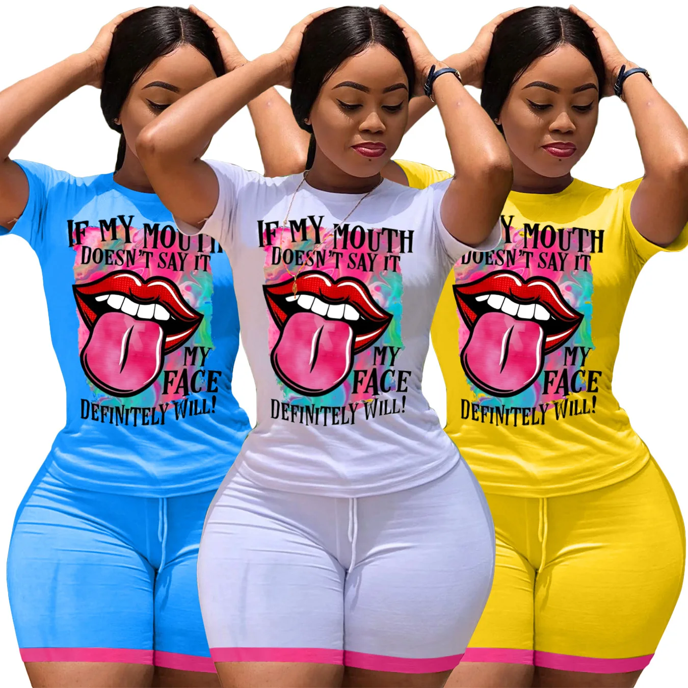 Summer Outfits for Women 2022 Fashion Casual Outfits for Women Sexy Lips Print Patchwork Set Leisure 2 Piece Set Women
Summer Outfits for Women 2022 Fashion Casual Outfits for Women Sexy Lips Print Patchwork Set Leisure 2 Piece Set Women