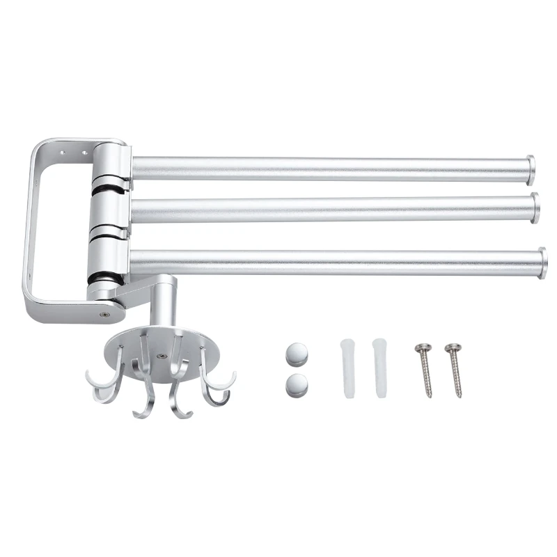 K3NA Space Aluminum Rotating Towel Rack Pot Shovel Paper Tissue Holder for Home Kitchen Bathroom Swing Towels Bar Hanger
K3NA Space Aluminum Rotating Towel Rack Pot Shovel Paper Tissue Holder for Home Kitchen Bathroom Swing Towels Bar Hanger