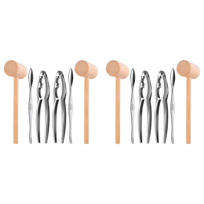 12Pcs Seafood Tools Set Including 2 Forks 2 Lobster Crackers Nut Cracker ,Crab Crackersand 2 Lobster Crab Mallets
12Pcs Seafood Tools Set Including 2 Forks 2 Lobster Crackers Nut Cracker ,Crab Crackersand 2 Lobster Crab Mallets