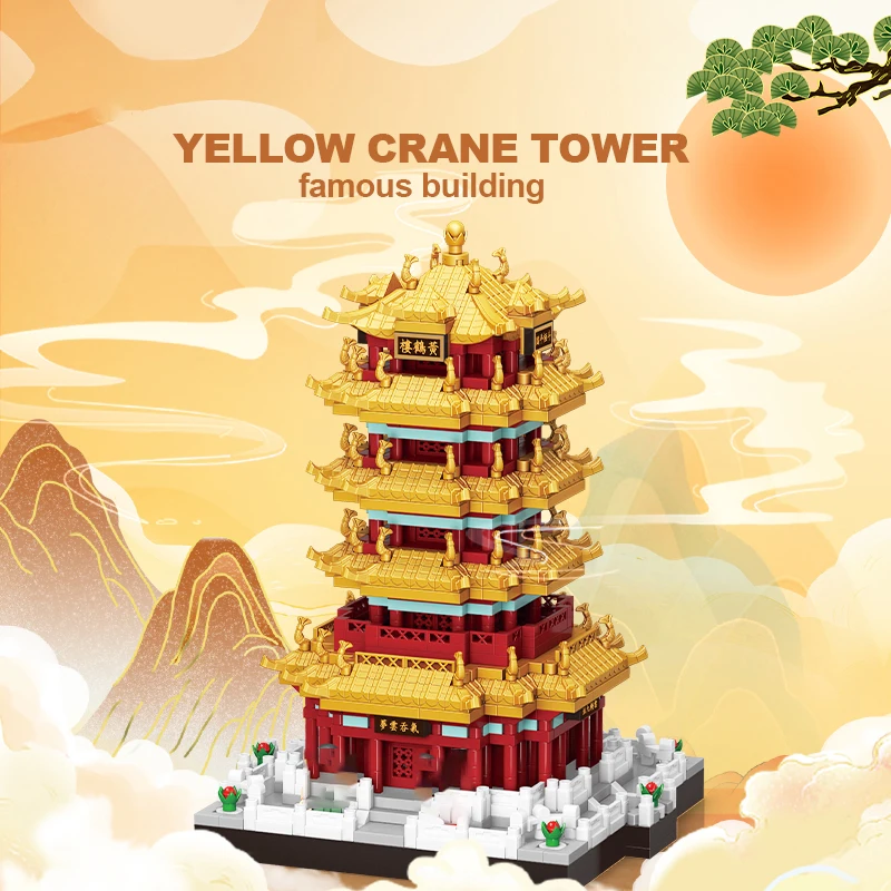 1584PCS Micro Blocks Creative Ancient Chinese Architecture Yellow Crane Tower Building Blocks DIY Diamond Bricks Toy for Kids
1584PCS Micro Blocks Creative Ancient Chinese Architecture Yellow Crane Tower Building Blocks DIY Diamond Bricks Toy for Kids