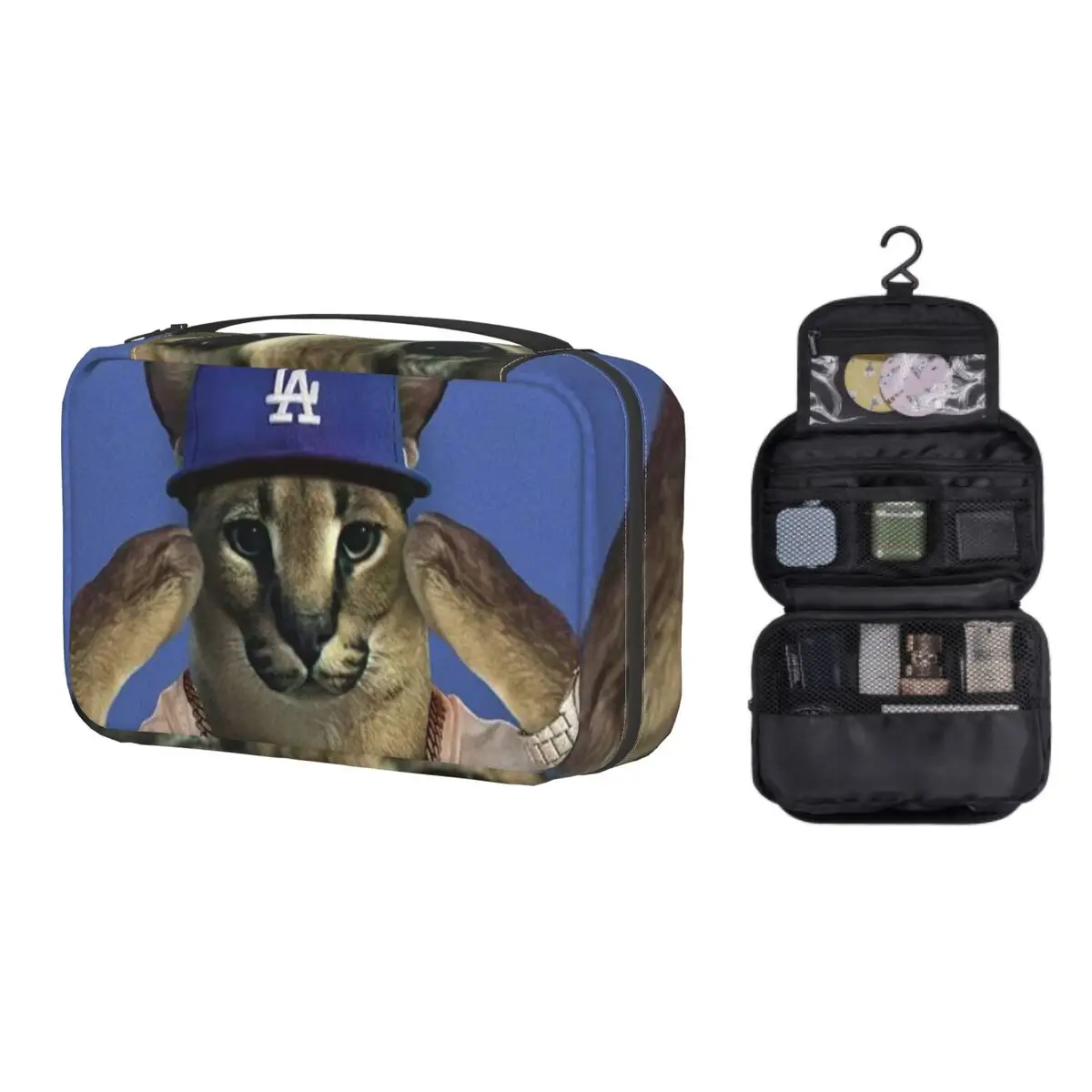 Hanging Travel Big Floppa Rapper Meme Toiletry Bag Portable Cat Makeup Cosmetic Organizer for Women Beauty Storage Dopp Kit Box
Hanging Travel Big Floppa Rapper Meme Toiletry Bag Portable Cat Makeup Cosmetic Organizer for Women Beauty Storage Dopp Kit Box