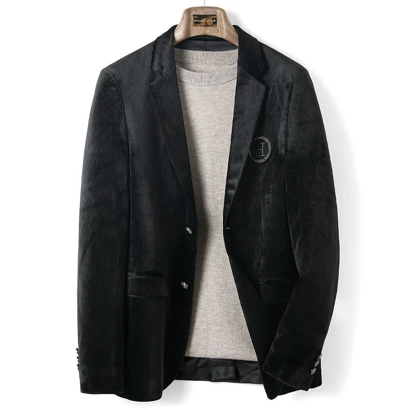 Мужской бархатный повседневный костюм High end 21 осень, британское однотонное пальто
Мужской бархатный повседневный костюм High end 21 осень, британское однотонное пальто