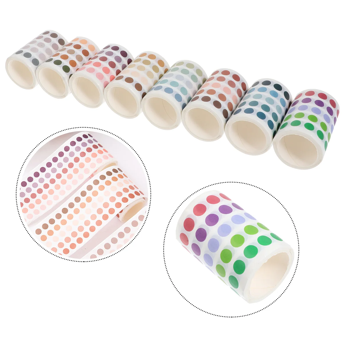8pcs DIY Paper Tapes Scrapbook Decorative Tapes Round Dot Pattern Washi Tapes
8pcs DIY Paper Tapes Scrapbook Decorative Tapes Round Dot Pattern Washi Tapes