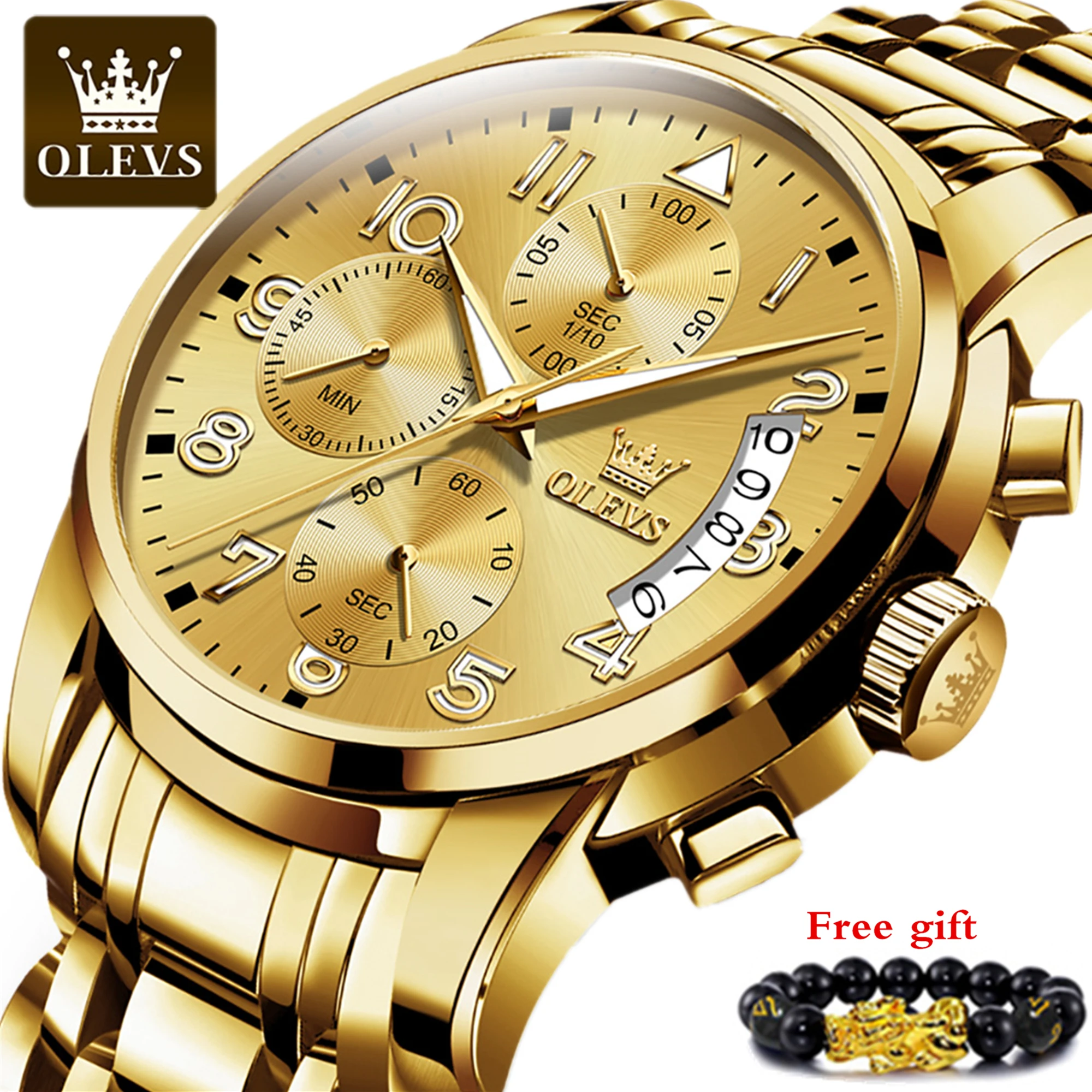 OLEVS Luxury Men's Watch Waterproof Date Clock Man Wristwatches Stainless Steel Quartz Fashion Business Casual Relogio Masculino
OLEVS Luxury Men's Watch Waterproof Date Clock Man Wristwatches Stainless Steel Quartz Fashion Business Casual Relogio Masculino
