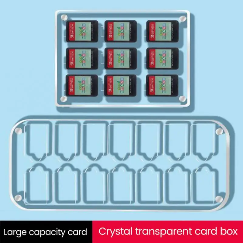 Hard Cover Transparent Game Card Case 14 Pcs Protective Case For Switch Accessories Shockproof Storage Box Acrylic 
Hard Cover Transparent Game Card Case 14 Pcs Protective Case For Switch Accessories Shockproof Storage Box Acrylic