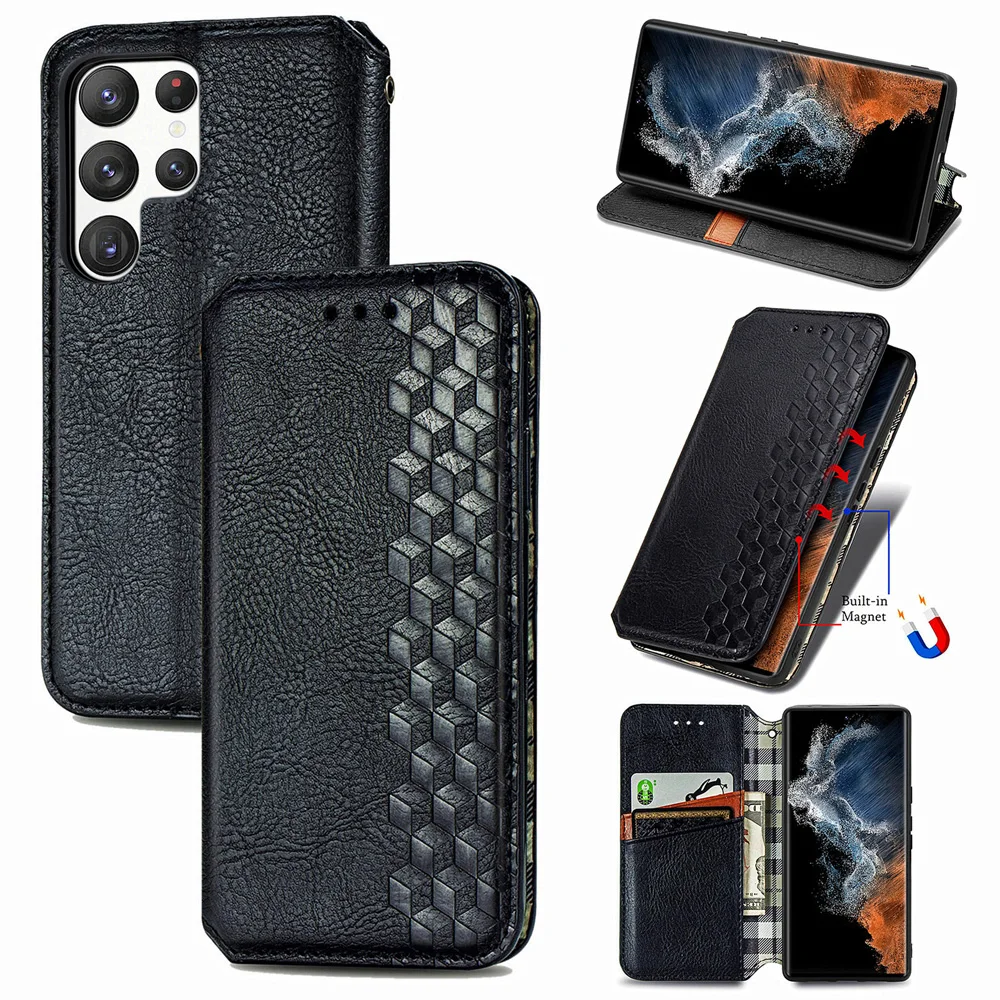 For Samsung Galaxy S23 Ultra Case Luxury PU Leather Magnetic Wallet Card Phone Case For Galaxy S23 Plus Phone Bag S23+ S23Ultra
For Samsung Galaxy S23 Ultra Case Luxury PU Leather Magnetic Wallet Card Phone Case For Galaxy S23 Plus Phone Bag S23+ S23Ultra