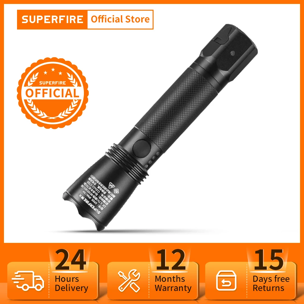 Новый мощный фонарик SUPERFIRE EP05 с USB-зарядкой, водонепроницаемый фонарь большой мощности для кемпинга на открытом воздухе
Новый мощный фонарик SUPERFIRE EP05 с USB-зарядкой, водонепроницаемый фонарь большой мощности для кемпинга на открытом воздухе