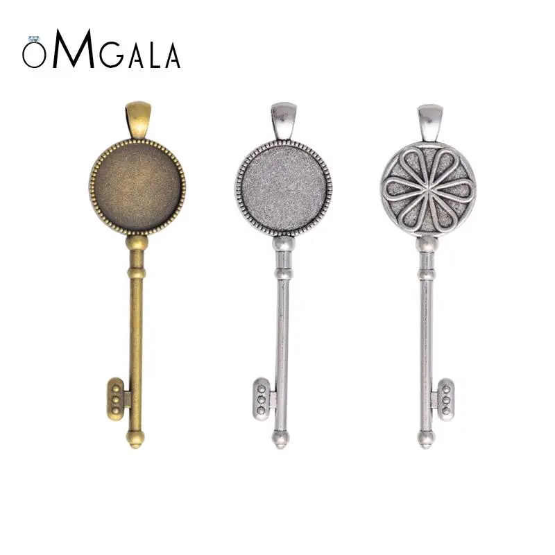 5pcs 20mm Inner Size Antique Silver Plated Bronze Key Style Cabochon Base Setting Charms Pendant
5pcs 20mm Inner Size Antique Silver Plated Bronze Key Style Cabochon Base Setting Charms Pendant