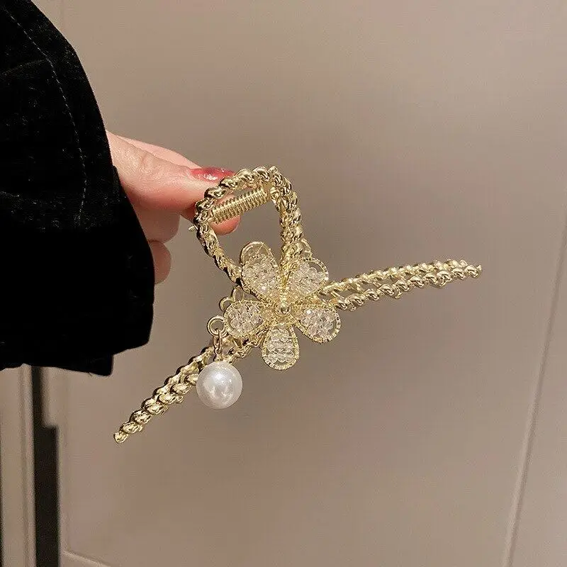 Women Barrettes Metal Hair Claws Thick Hair Accessories Hair Clips Hairpins Ladies Pearl Crystal Flower Headwear Girls Ornaments
Women Barrettes Metal Hair Claws Thick Hair Accessories Hair Clips Hairpins Ladies Pearl Crystal Flower Headwear Girls Ornaments