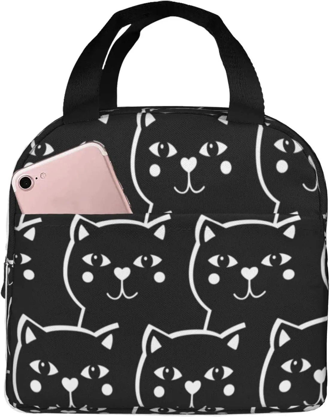 Lunch Bag Insulated Cute Black Cats Lunch Box Funny Kitten Animals Reusable Waterproof Lunch Tote Bag for School Work Picnic
Lunch Bag Insulated Cute Black Cats Lunch Box Funny Kitten Animals Reusable Waterproof Lunch Tote Bag for School Work Picnic